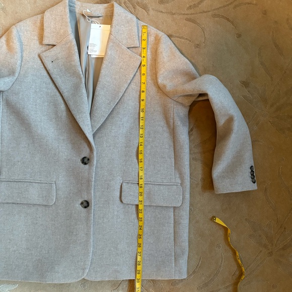 NWT, & Other Stories Cult Oversized beige Wool Single Breasted Blazer, Size 10 - Picture 14 of 14